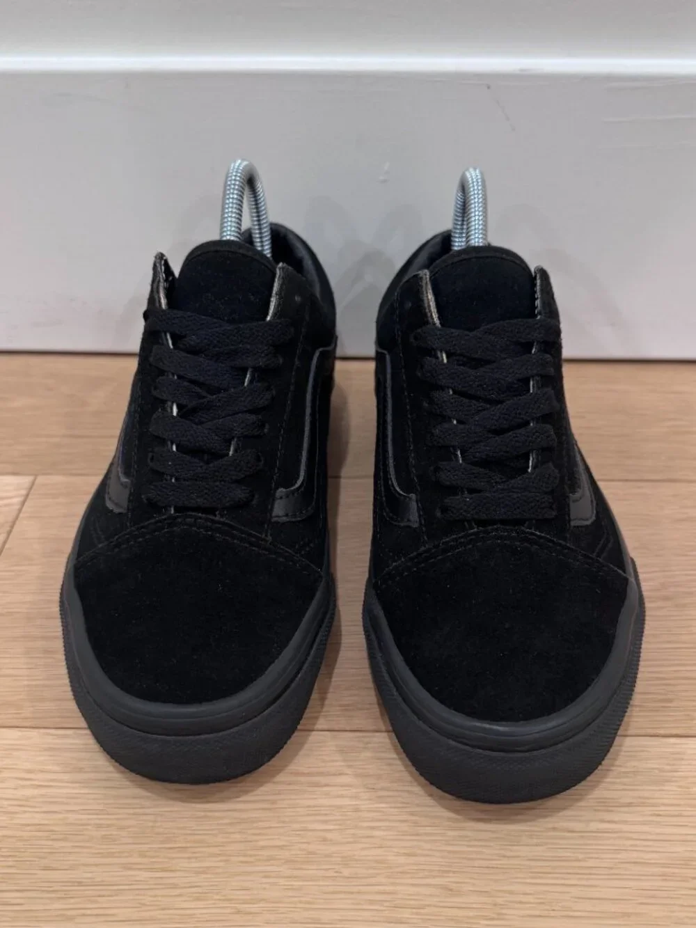 NEW Vans Old Skool Premium Suede Shoes Triple Black Wmns 5.5 US